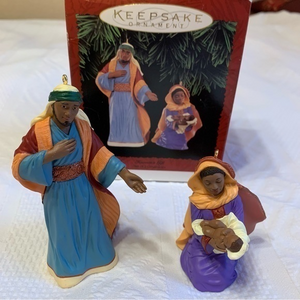 Vintage Hallmark Keepsake‎ Ornament Heaven’s Gift 2 Piece Set Dated 1995